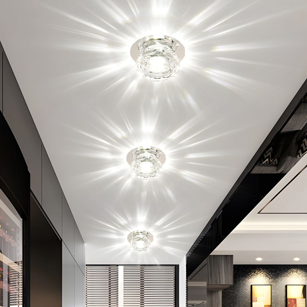Modern Crystal Flush Mount Ceiling Light | Tolvira