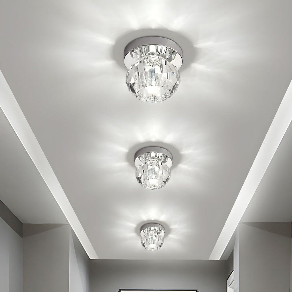 Modern Crystal Globe Ceiling Light Flush Mount | Lumeon