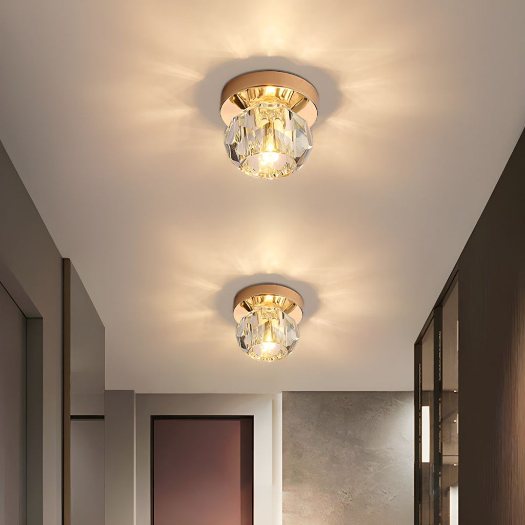 Modern Crystal Globe Ceiling Light Flush Mount | Lumeon