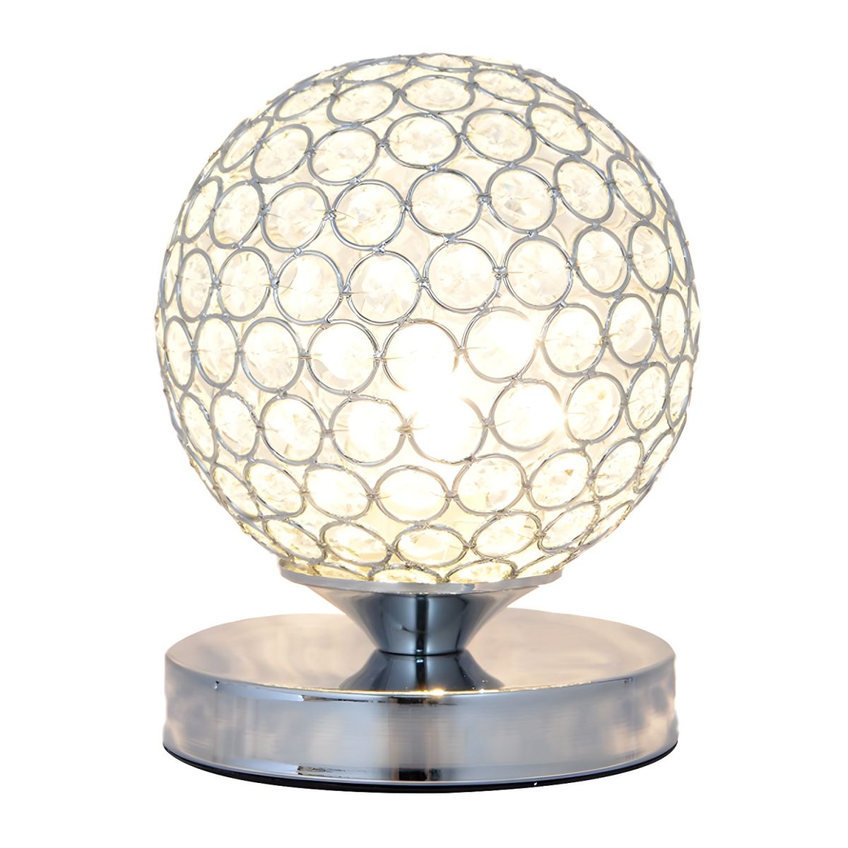 Modern Crystal Shade Table Lamp for Bedroom | Solara