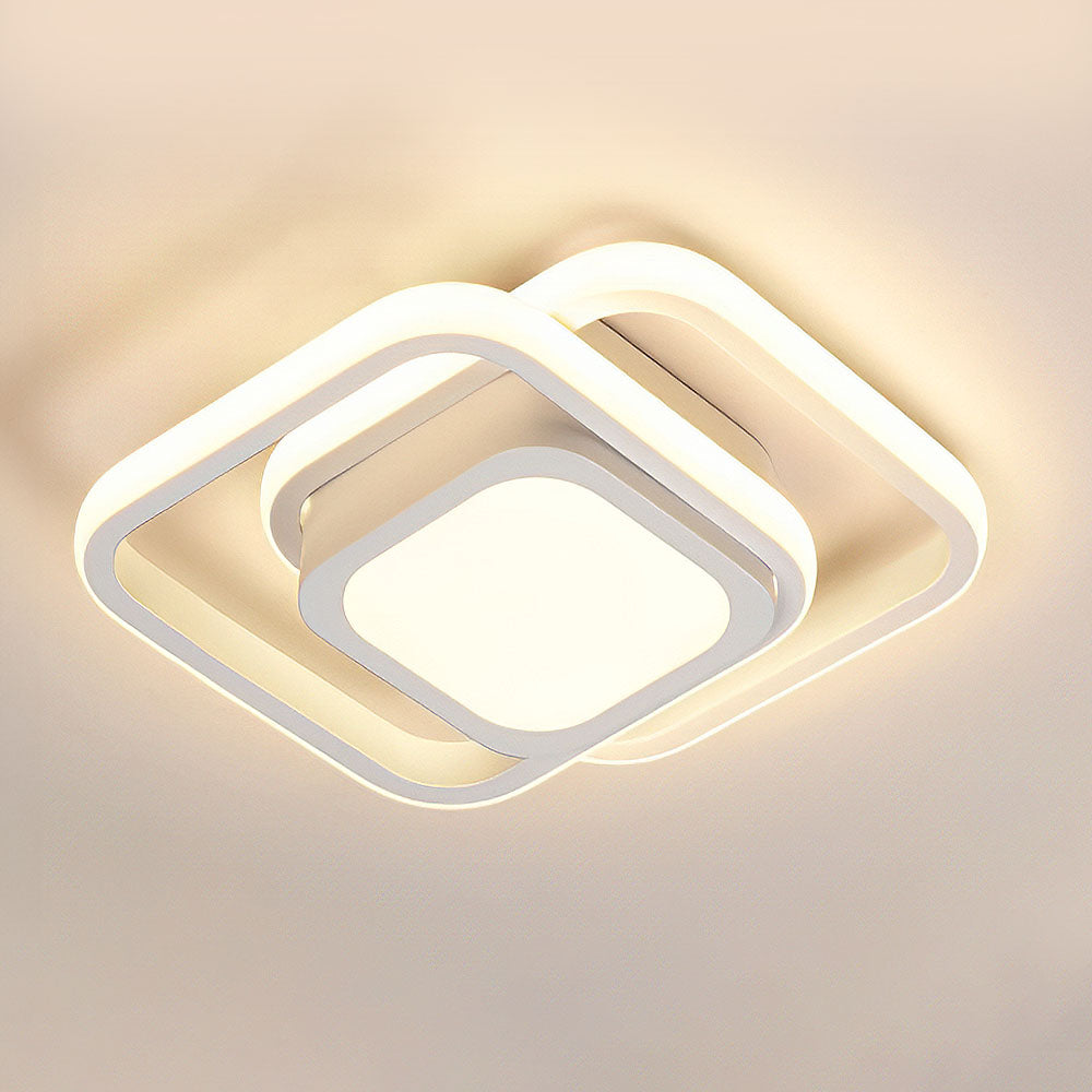 Modern Double Frame LED Ceiling Light Fixture | Nuvrisa