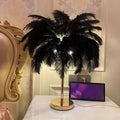 Modern Feather Shade Table Lamp Design | Waverin