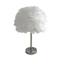 Modern Feather Shade Table Lamp for Bedside | Luneria