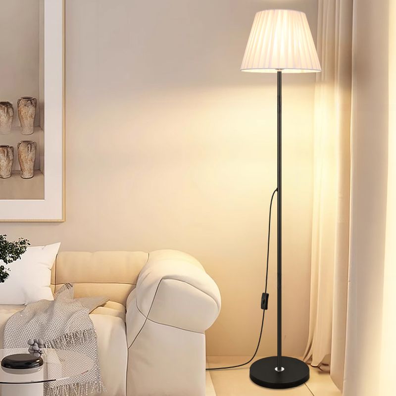 Modern Floor Lamp With Fabric Shade For Interior Use | Trelune