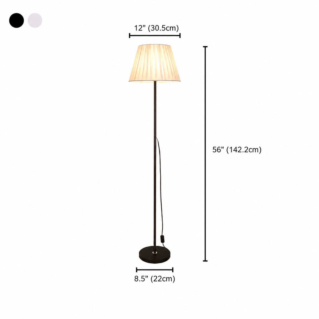 Modern Floor Lamp With Fabric Shade For Interior Use | Trelune