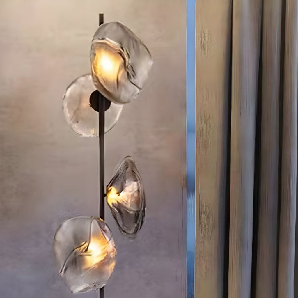 Modern Floor Lamp With Glass Shades Ambient Lighting | Zorvian