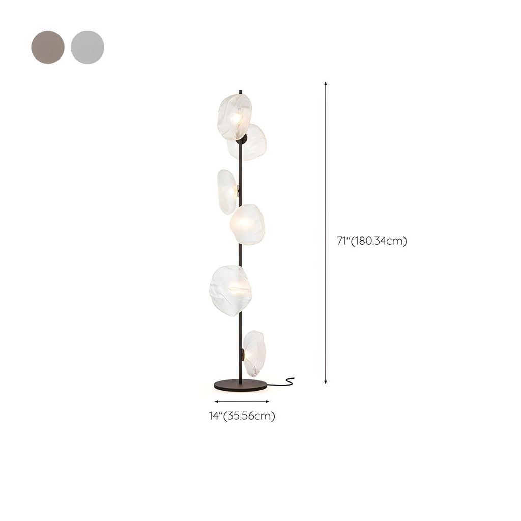 Modern Floor Lamp With Glass Shades Ambient Lighting | Zorvian