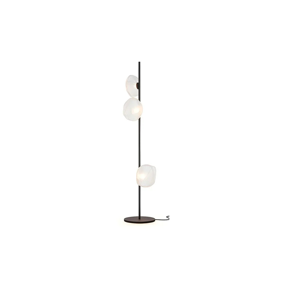Modern Floor Lamp With Glass Shades Ambient Lighting | Zorvian