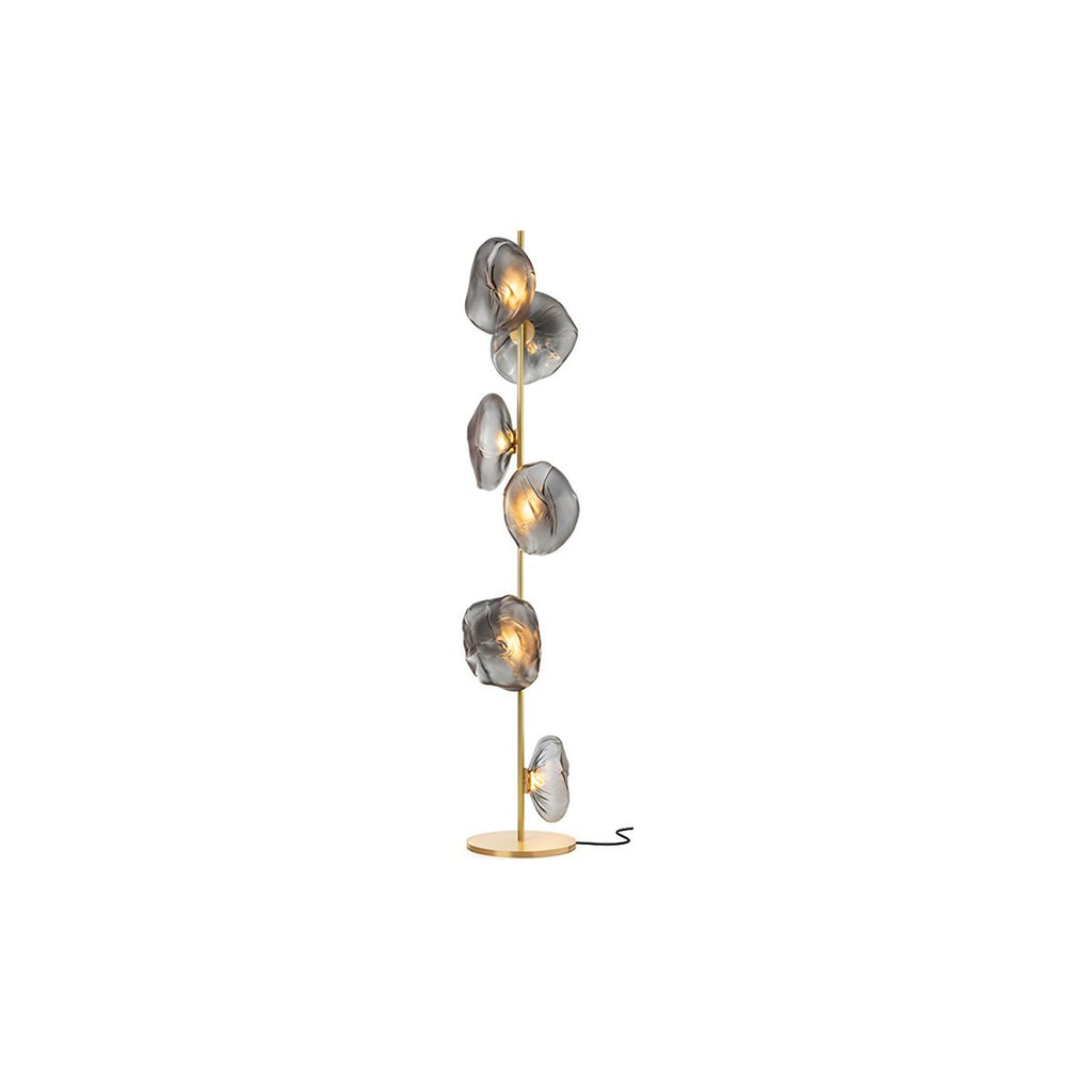 Modern Floor Lamp With Glass Shades Ambient Lighting | Zorvian