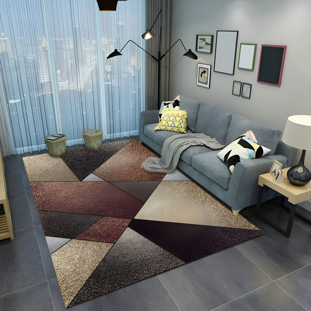 Modern Geometric Triangular Area Rug for Living Room | Marlowe