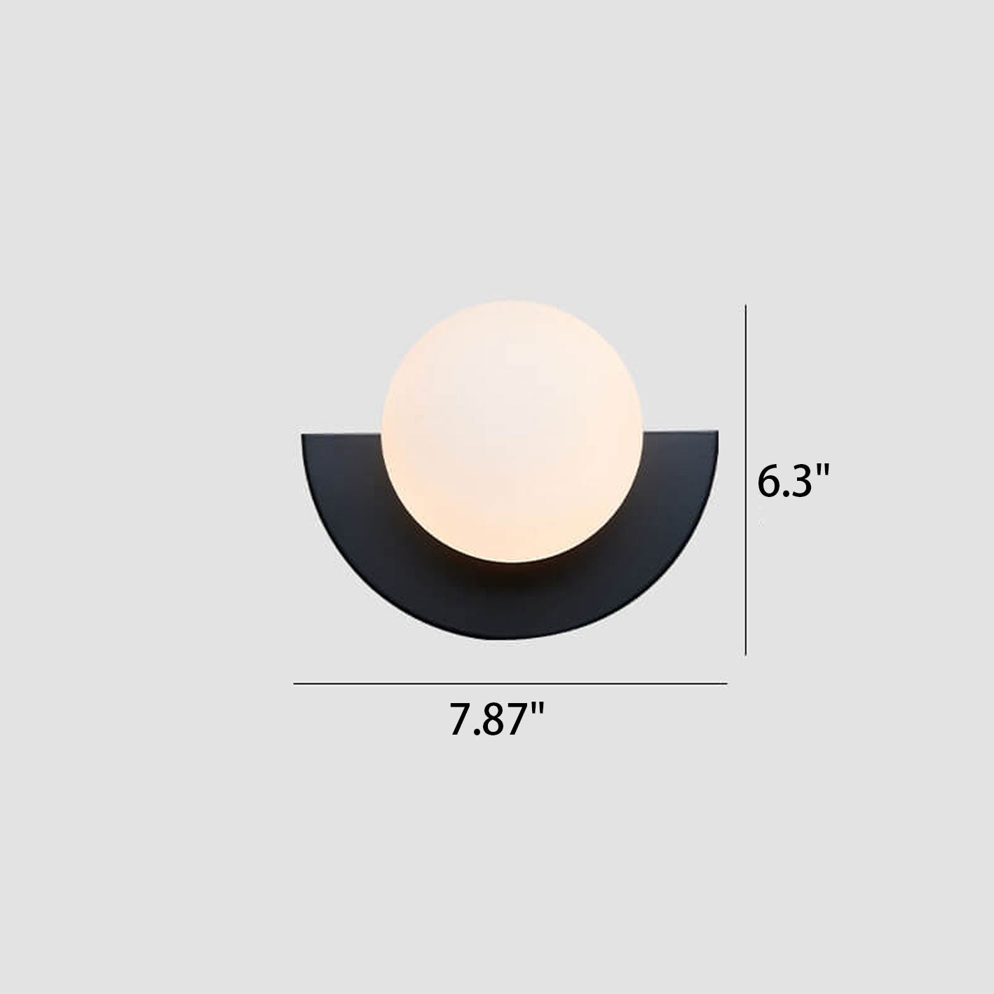 Modern Glass Globe Compact Wall Light Fixture Design | Mavina