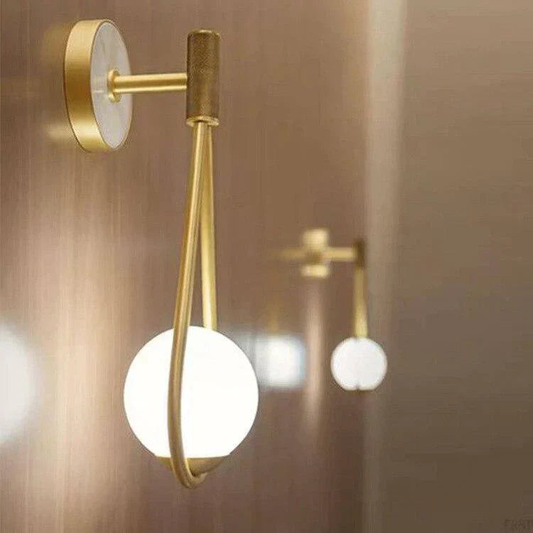 Modern Glass Globe LED Wall Light for Bedroom | Lumavia