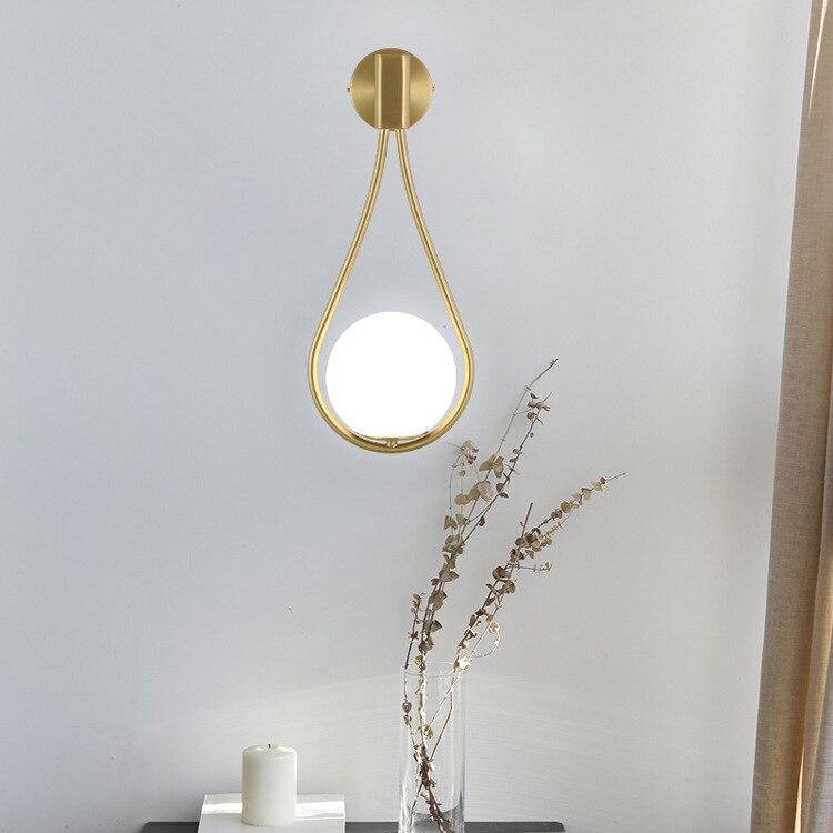 Modern Glass Globe LED Wall Light for Bedroom | Lumavia