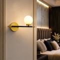Modern Glass Globe Metal Bar Wall Light Fixture | Glowbar