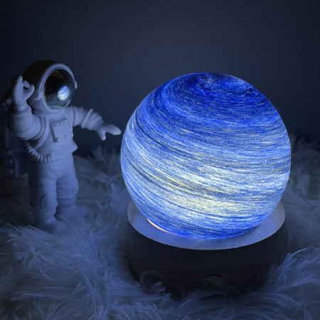 Modern Glass Moon Globe Table Lamp | Lumora