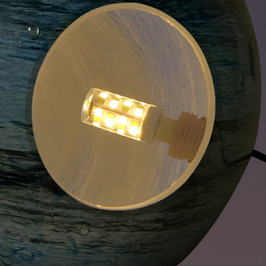 Modern Glass Moon Globe Table Lamp | Lumora
