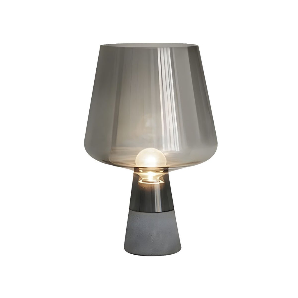 Modern Glass Shade Table Lamp for Bedside | Calyra