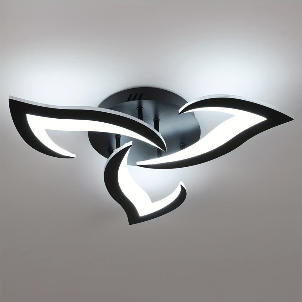 Modern Iron LED Ceiling Light with Floral Design | Solexa