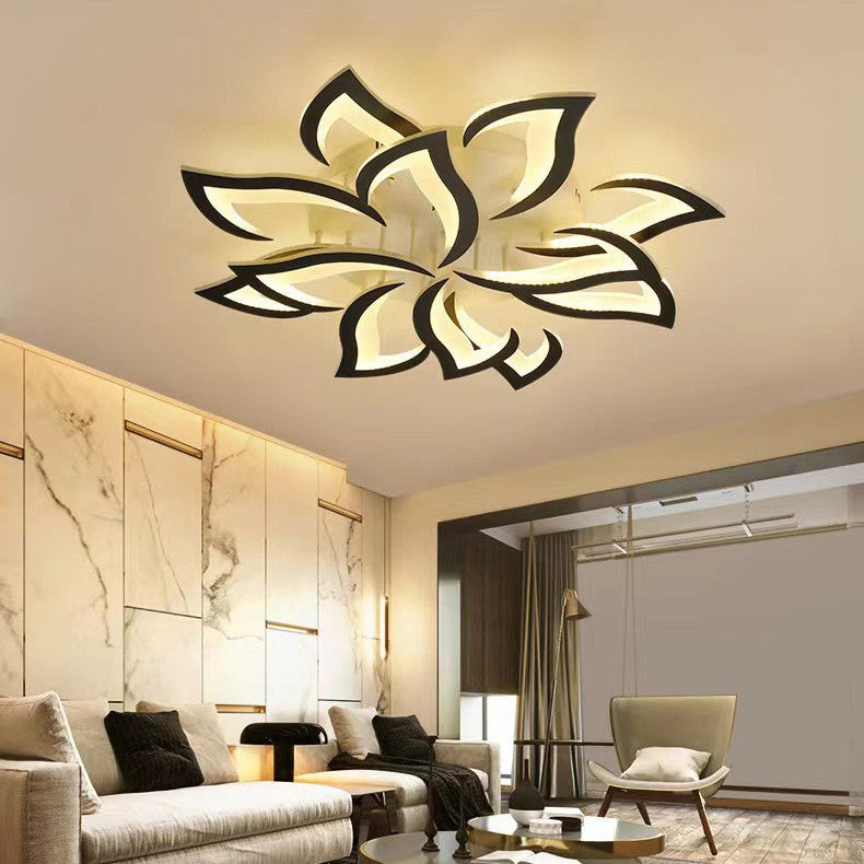 Modern Iron LED Ceiling Light with Floral Design | Solexa