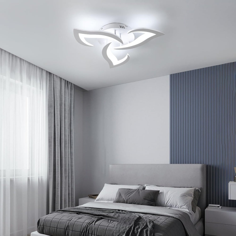 Modern Iron LED Ceiling Light with Floral Design | Solexa