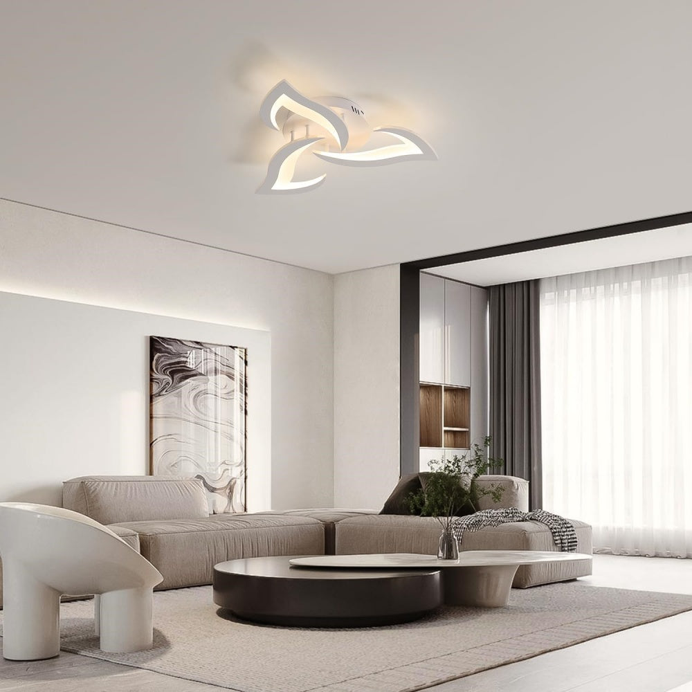 Modern Iron LED Ceiling Light with Floral Design | Solexa