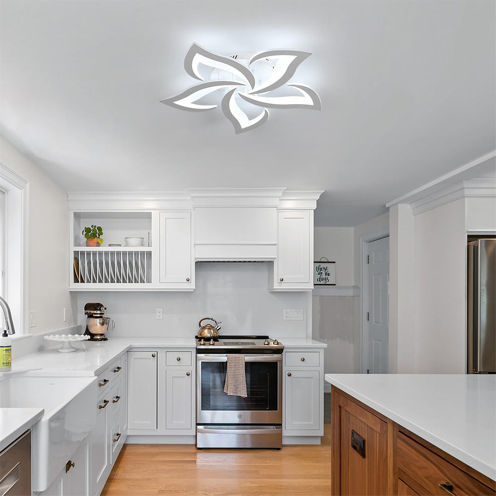 Modern Iron LED Ceiling Light with Floral Design | Solexa