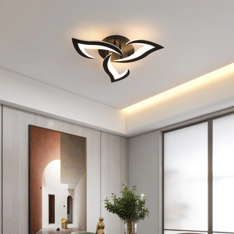 Modern Iron LED Ceiling Light with Floral Design | Solexa