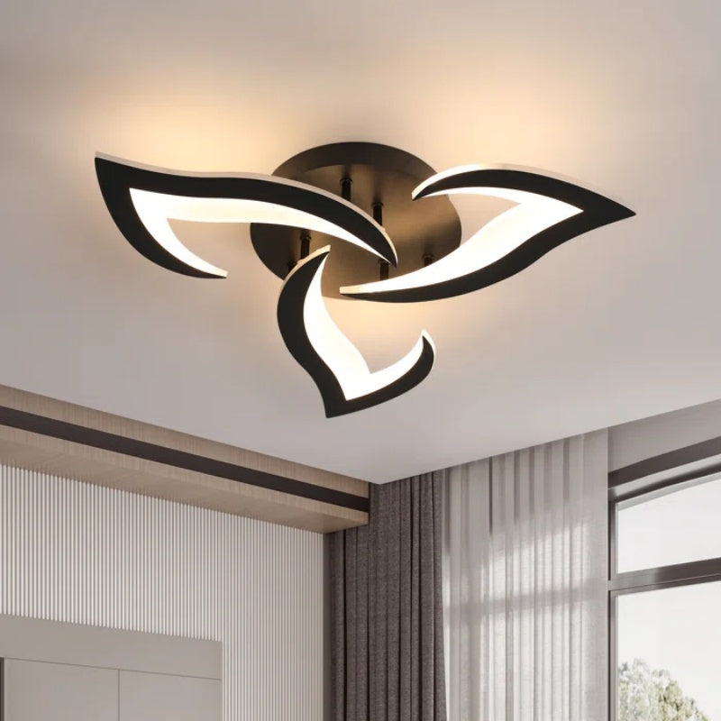 Modern Iron LED Ceiling Light with Floral Design | Solexa