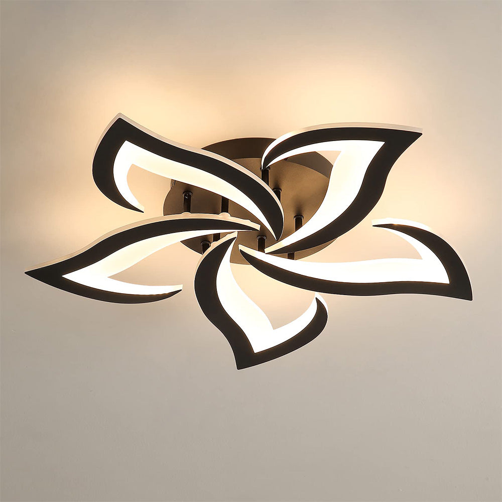 Modern Iron LED Ceiling Light with Floral Design | Solexa