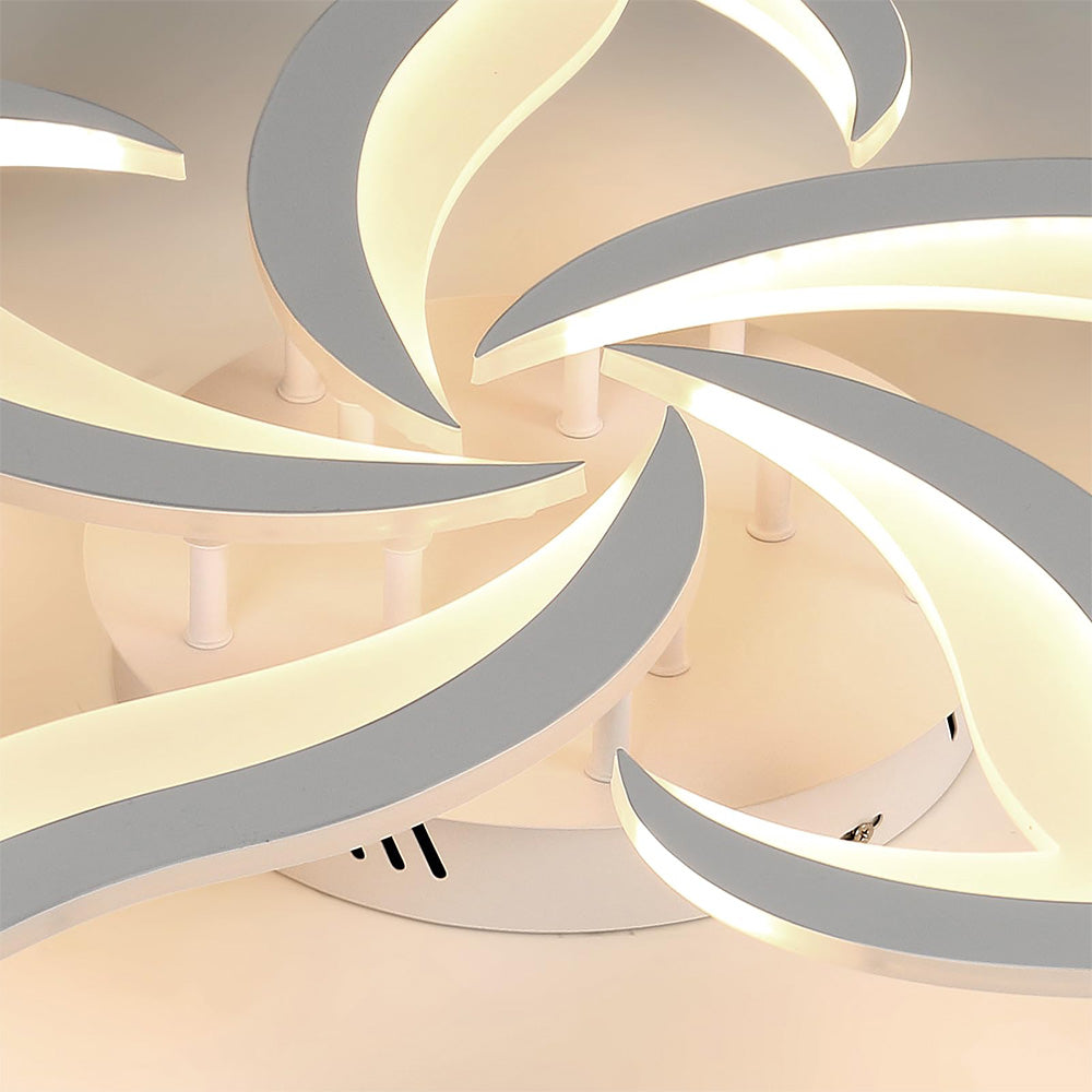 Modern Iron LED Ceiling Light with Floral Design | Solexa