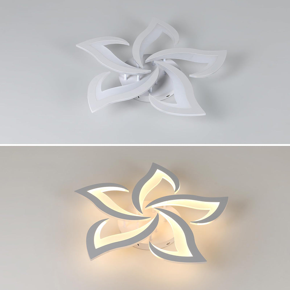 Modern Iron LED Ceiling Light with Floral Design | Solexa
