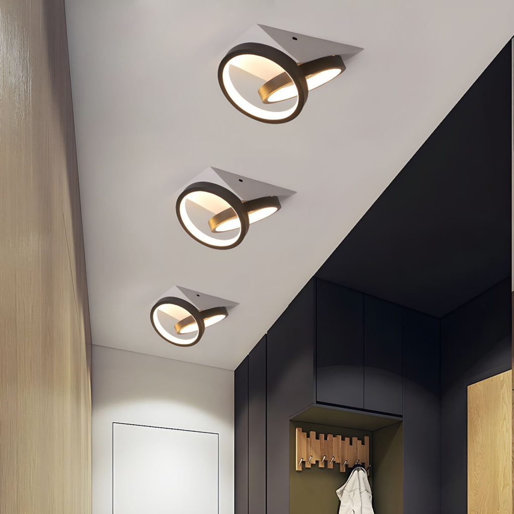 Modern LED Acrylic Ceiling Light Black Flush Mount | Morielle