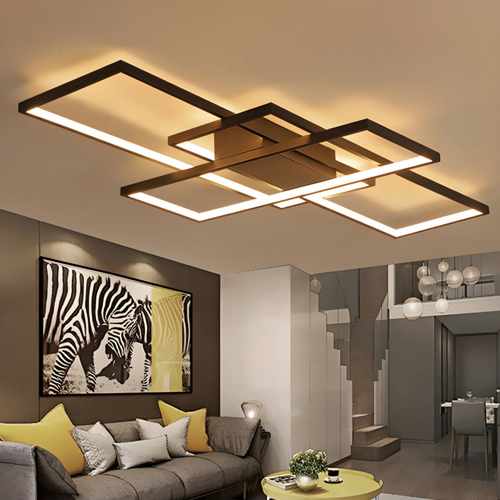 Modern LED Acrylic Semi Flush Ceiling Light | Lunevo