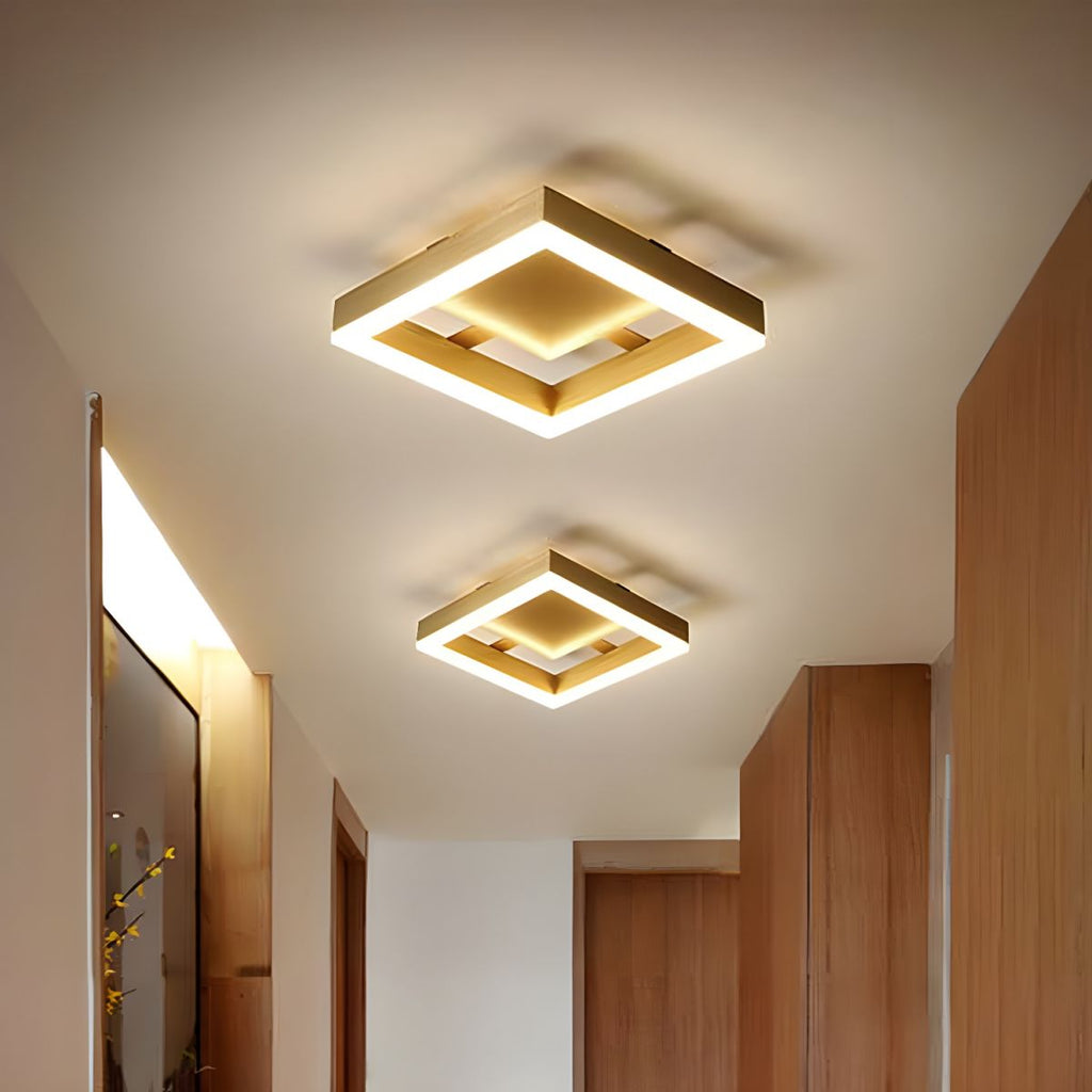 Modern LED Ceiling Light in Gold Metal Finish | Lamiris