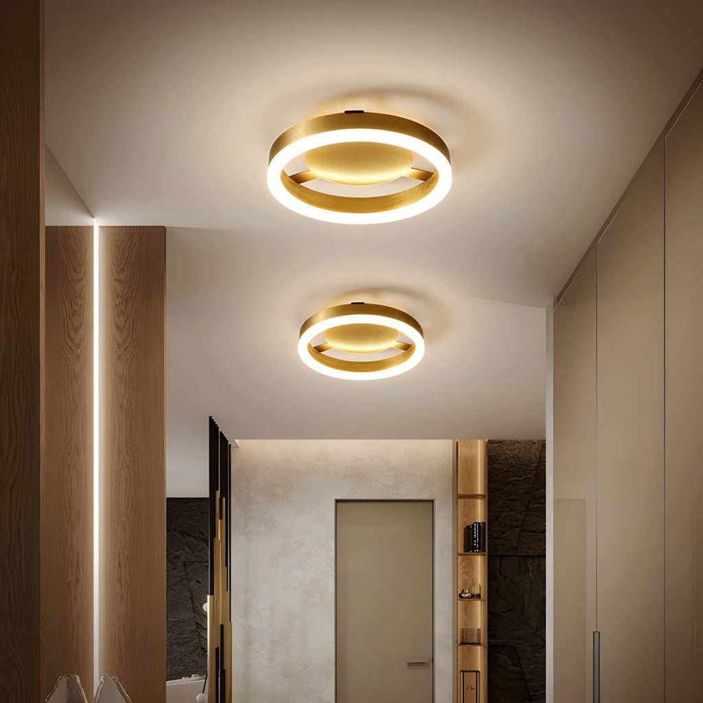 Modern LED Ceiling Light in Gold Metal Finish | Lamiris