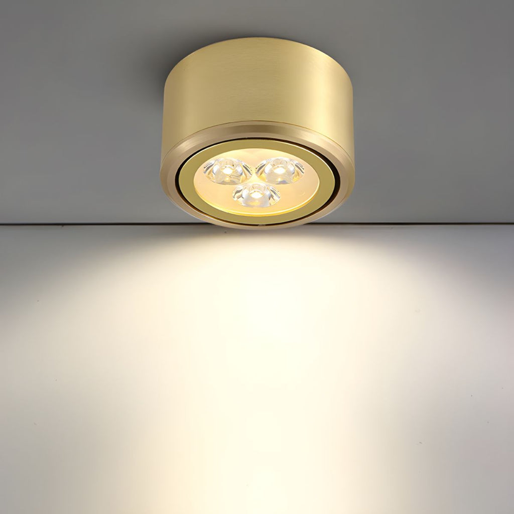 Modern LED Flush Mount Ceiling Light Gold Finish | Novalux