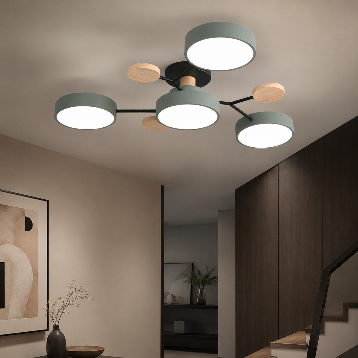 Modern LED Semi Flush Ceiling Light for Living Room | Lurexa