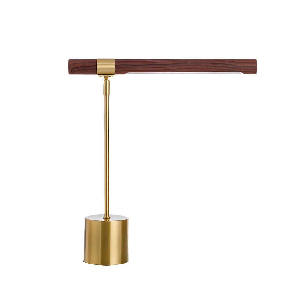 Modern LED Table Lamp Gold Metal Base White Shade | Loomina
