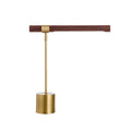 Modern LED Table Lamp Gold Metal Base White Shade | Loomina
