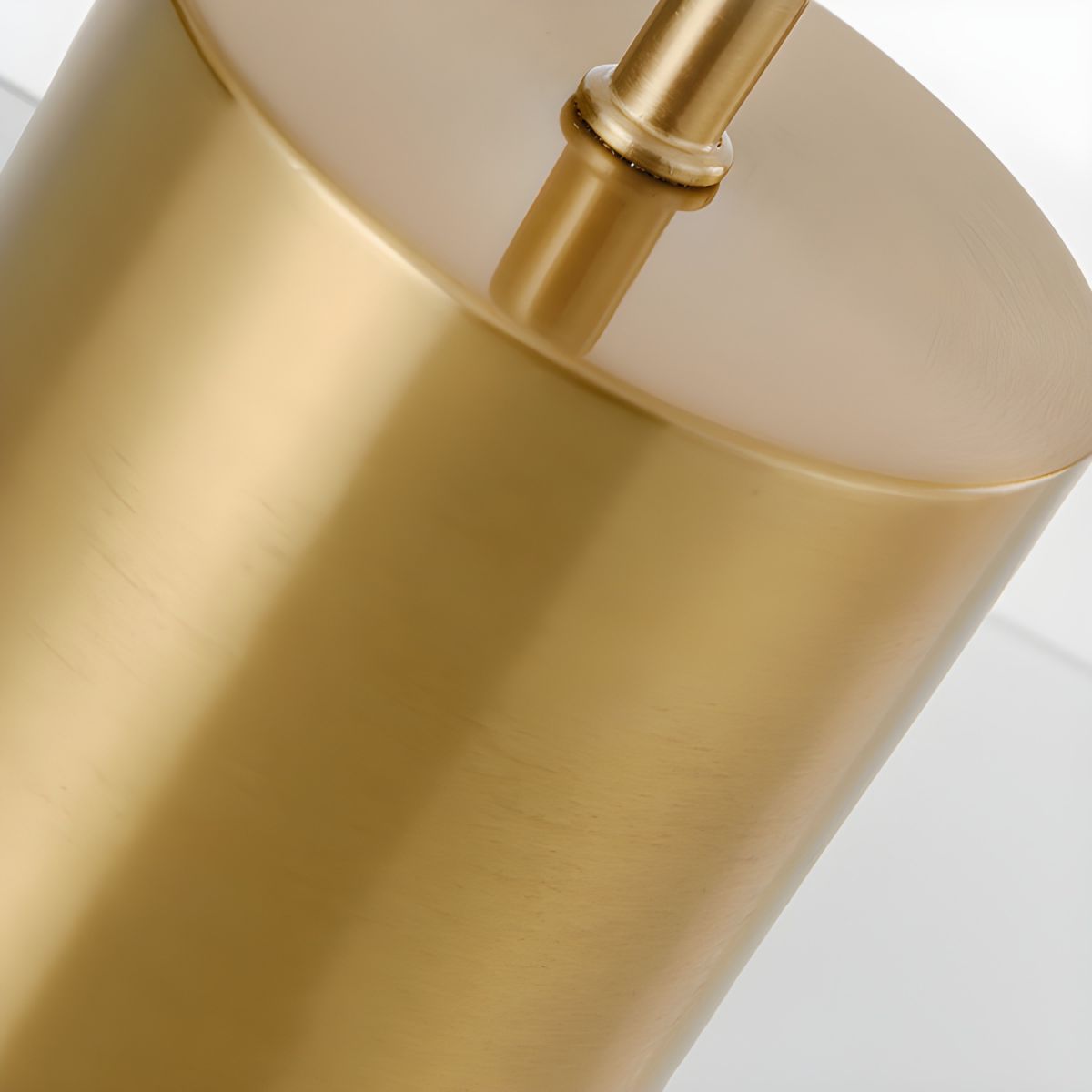 Modern LED Table Lamp Gold Metal Base White Shade | Loomina