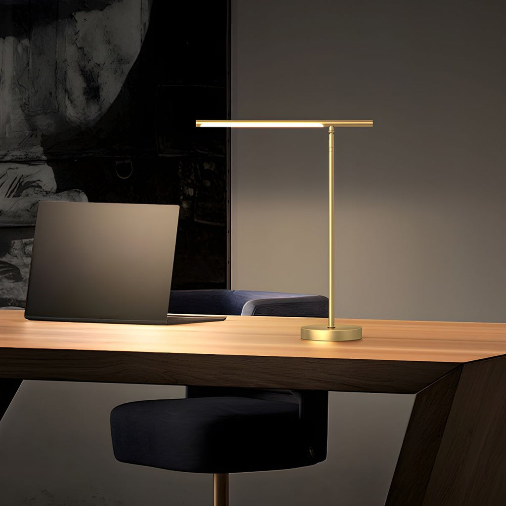 Modern LED Table Lamp with Linear Acrylic Shade | Porval