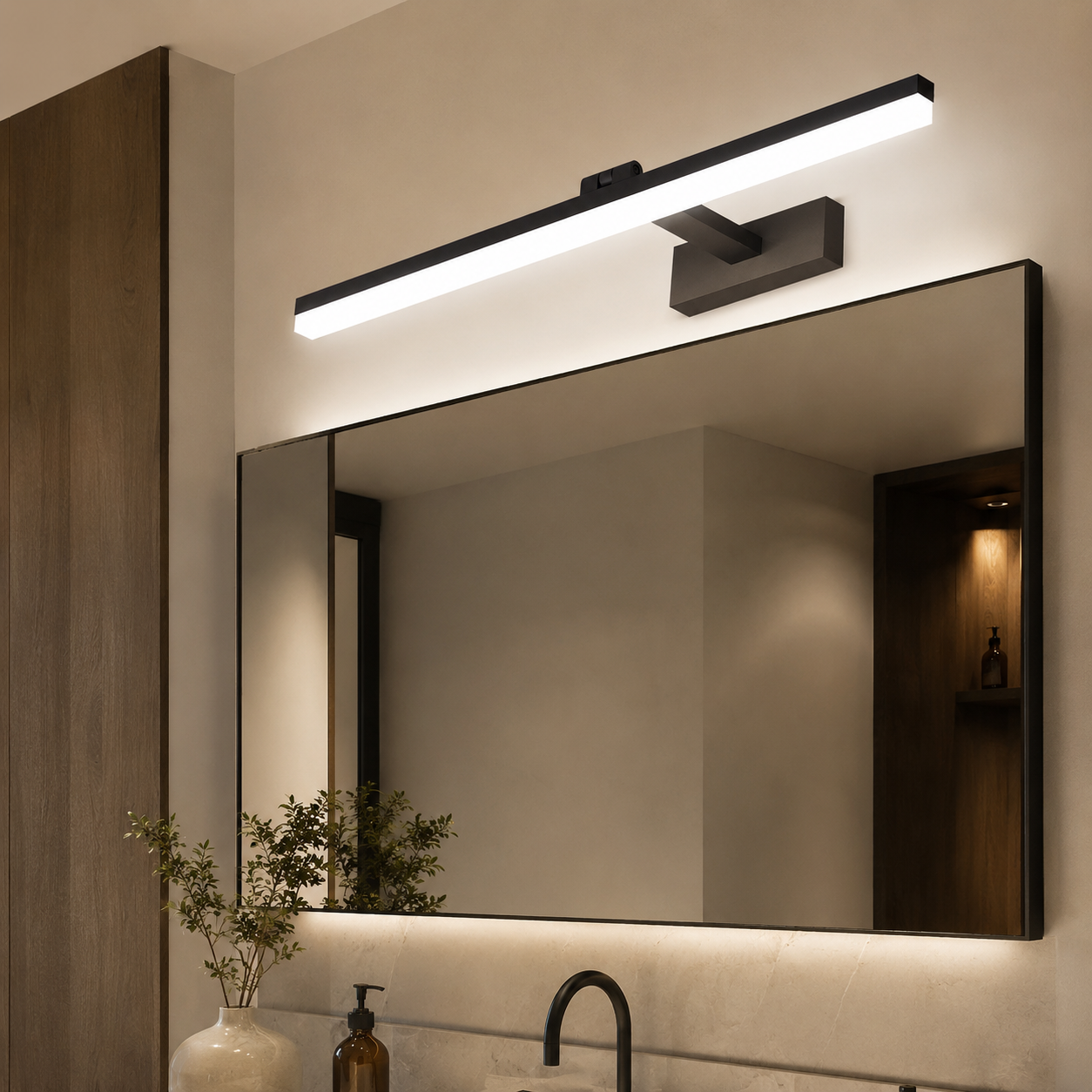 Modern LED Vanity Mirror Wall Light Bar Fixture | Bathora