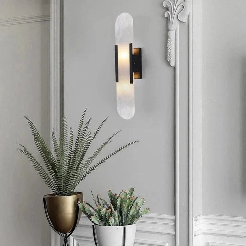 Modern Marble Look Dimmable LED Wall Sconce | Sconiva