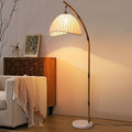 Modern Metal Arc Floor Lamp With Fabric Shade Lighting | Lanviro