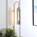 Modern Metal Gooseneck Wall Light with Glass Shade | Sconlux