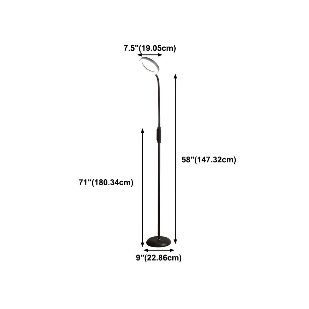 Modern Metal LED Floor Lamp with Adjustable Height | Norqel