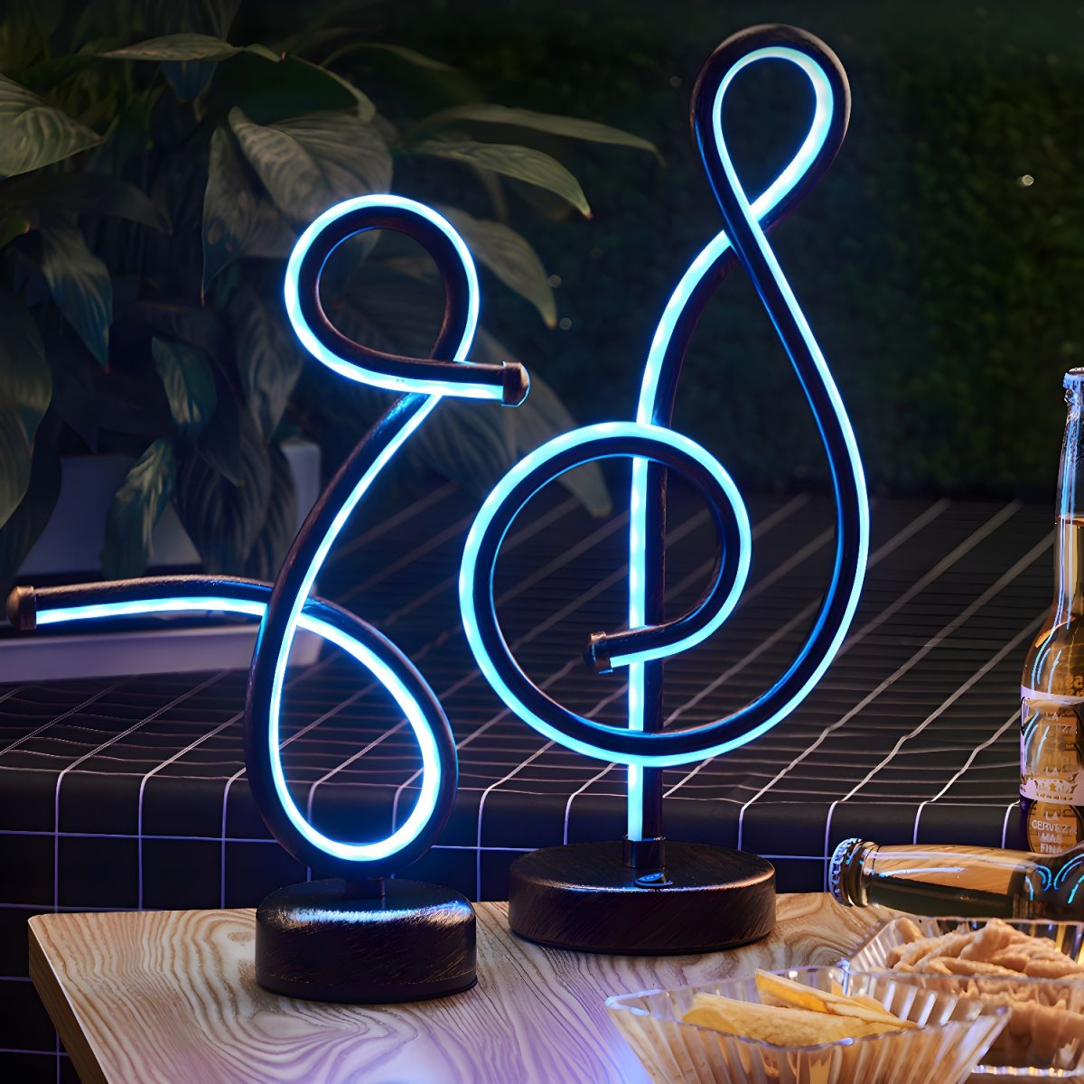 Modern Metal LED Table Lamp for Bar Settings | Bravino