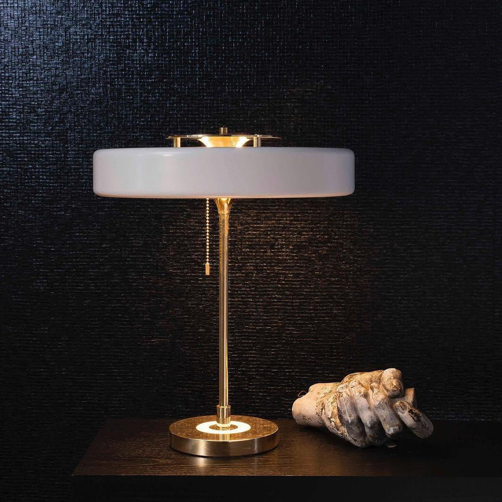 Modern Metal Shade Table Lamp with Acrylic Diffuser | Delore