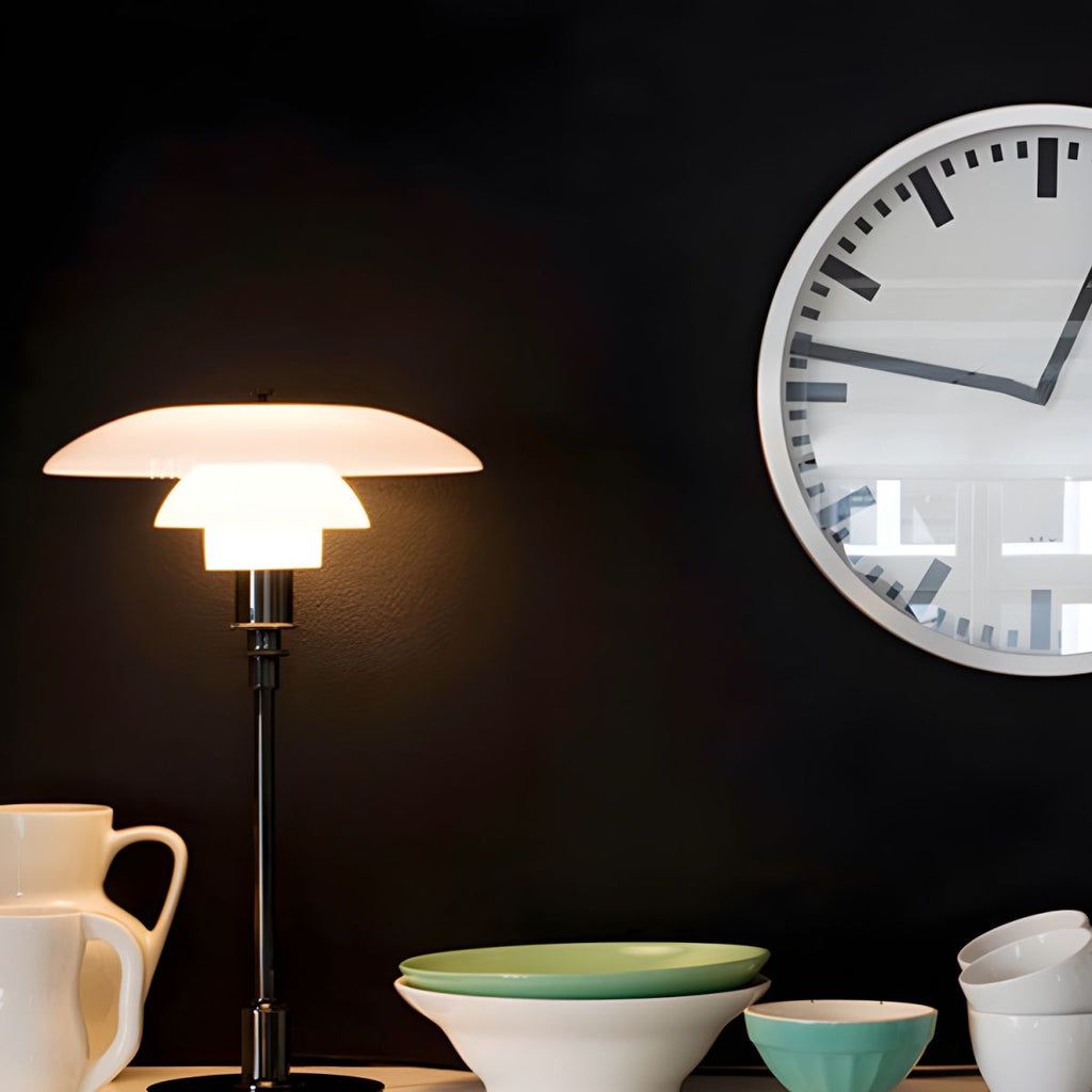 Modern Metal Table Lamp with Glass Shade | Arlamp