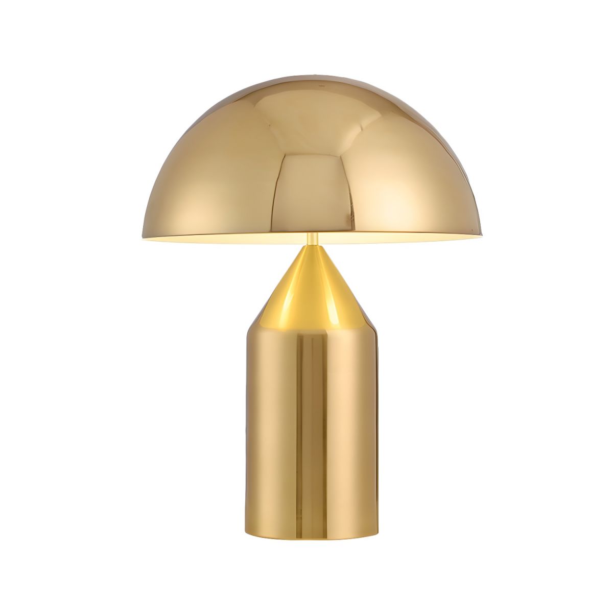 Modern Metal Table Lamp with Half Round Shade Gold | Lurevia